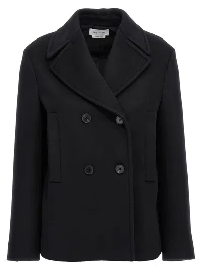 Alexander Mcqueen Black Felt Double Breasted Blazer