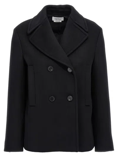 Alexander Mcqueen Black Felt Double Breasted Blazer