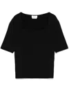 Alexander Mcqueen Gathered Detail T-shirt In Black