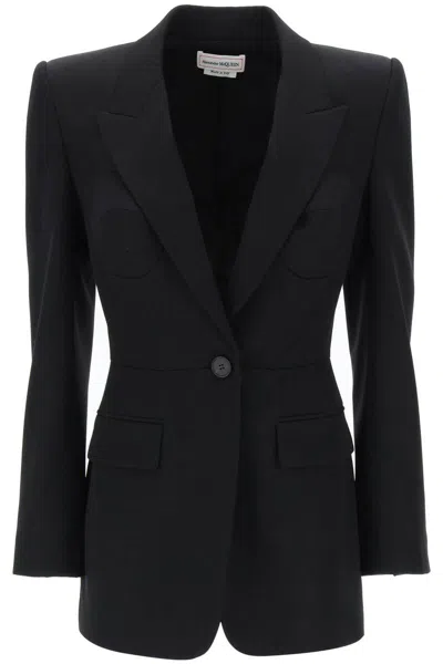 ALEXANDER MCQUEEN FITTED JACKET WITH BUSTIER DETAILS