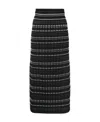 Alexander Mcqueen Fitted Midi Skirt In Black