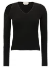 Alexander Mcqueen Mcqueen Fitted Ribbed Wool Sweater With Cut-out Detail In Black