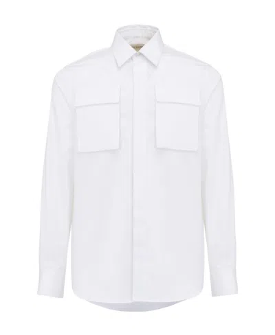 Alexander Mcqueen Flap Pockets Buttoned Shirt In White