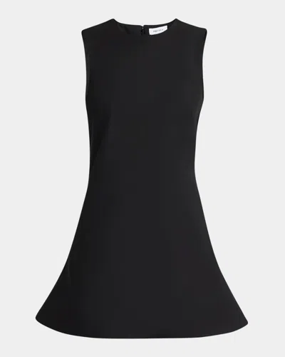 Alexander Mcqueen Flared A-line Sleeveless Mini Dress In Black