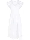 Alexander Mcqueen Flared Cotton Shirtdress In White