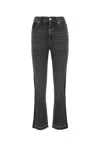 Alexander Mcqueen Alexander Mc Queen Slim Black Bell Bottom Jeans In Black