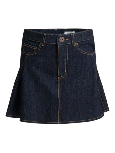 ALEXANDER MCQUEEN FLARED DENIM SKIRT