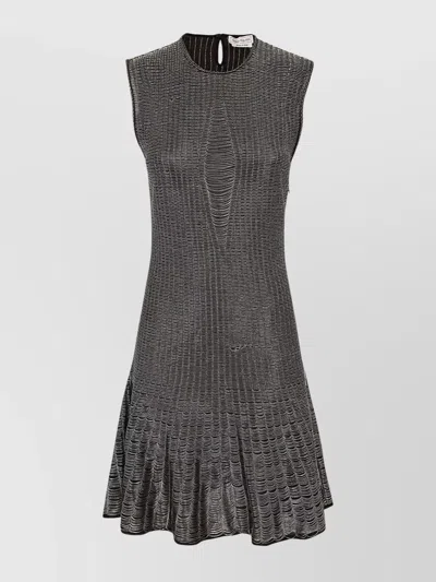Alexander Mcqueen Flared Hem Sleeveless Dress With Keyhole Back