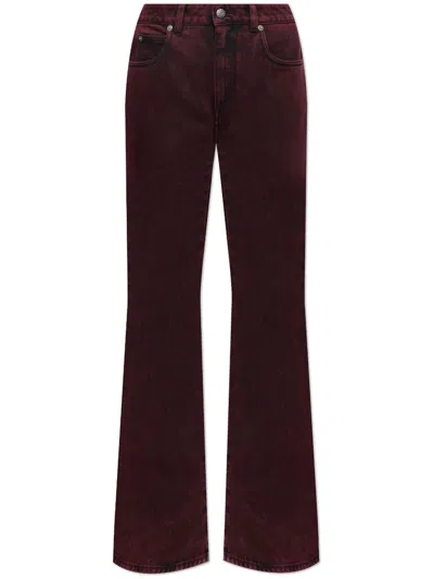 Alexander Mcqueen Flared Jeans In Rot