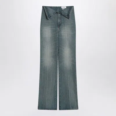 ALEXANDER MCQUEEN ALEXANDER MCQUEEN  FLARED JEANS WITH TURN-UPS AT THE WAIST