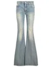 Alexander Mcqueen Flared Leg Jeans Light Blue In Blue