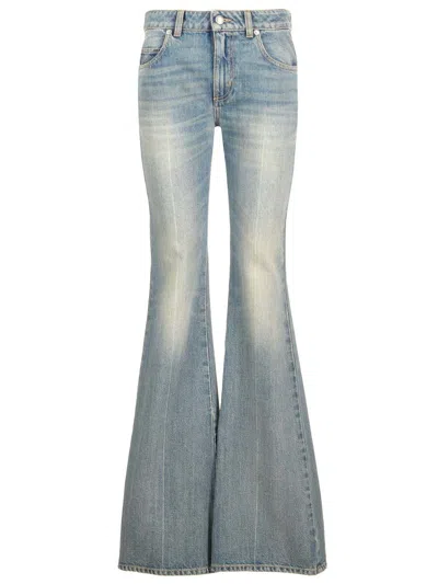 Alexander Mcqueen Flared Leg Jeans Light Blue