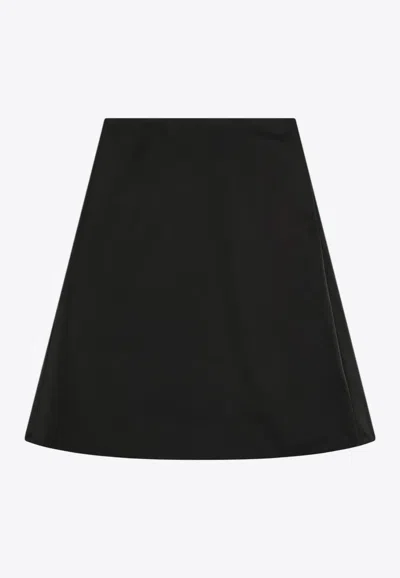 Alexander Mcqueen Flared Mini Skirt In Black