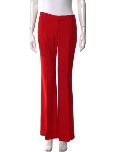 Pre-owned Alexander Mcqueen Flared Pants In Red
