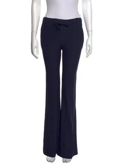 Pre-owned Alexander Mcqueen Flared Pants In Blue