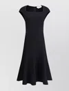 Alexander Mcqueen Wool Tailored Pencil Dress With Lace Details Clothing In Black