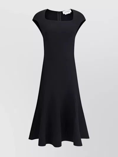 Alexander Mcqueen Flared Silhouette Mini Dress In Black