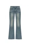 Alexander Mcqueen Boot-cut Leg Denim Pants In Blue