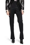 Alexander Mcqueen Tailored Wool Trousers Featuring Flared Hem In Black