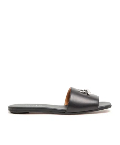 ALEXANDER MCQUEEN FLAT LEATHER SANDALS