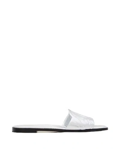 ALEXANDER MCQUEEN FLAT LEATHER SLIDE SANDAL