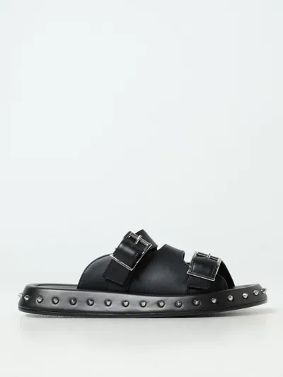 ALEXANDER MCQUEEN FLAT SANDALS MCQUEEN WOMAN COLOR BLACK,G12636002