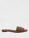 Alexander Mcqueen Flat Sandals  Woman Color Brown In Braun
