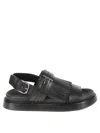 Alexander Mcqueen Brogue Fringe Leather Sandals