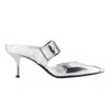 Alexander Mcqueen Leather Punk Pumps With 4 Cm Heel Height In Grey