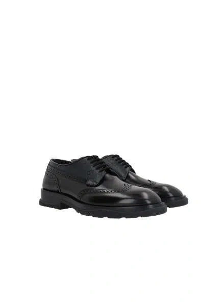 Alexander Mcqueen Flat Shoes In Black