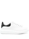 Alexander Mcqueen Oversized Calf Leather Sneakers With Chunky Rubber Sole In White