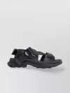 Alexander Mcqueen Flat Strap Sandals Metal Hardware In Black