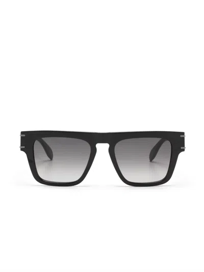 Alexander Mcqueen Flat-top Rectangular Sunglasses In Black