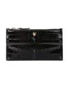 Alexander Mcqueen Flat Zip W/cc Wallet -  - Black - Leather In Black