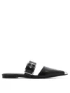 Alexander Mcqueen 10mm Punk Leather Mules