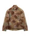 Alexander Mcqueen Shearling High-neck Sweater In Brown