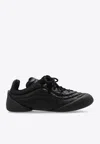 Alexander Mcqueen Flexion Leather Sneakers In Black