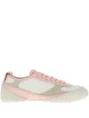 Alexander Mcqueen Leather Sneakers With Contrast Panels And Rubber Sole In White
