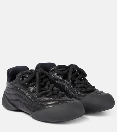 ALEXANDER MCQUEEN FLEXION LEATHER SNEAKERS