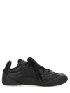 Alexander Mcqueen Flexion Leather Sneakers In Black