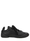 Alexander Mcqueen Flexion Leather Sneakers In Black