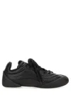 Alexander Mcqueen Flexion Leather Sneakers In Black