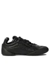 Alexander Mcqueen Flexion Leather Sneakers In Black