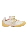 Alexander Mcqueen Leather Flexion Sneakers In Nude