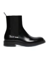 Alexander Mcqueen Calf Leather Chelsea Float Boots In Black