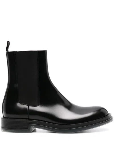 ALEXANDER MCQUEEN FLOAT LEATHER CHELSEA BOOTS