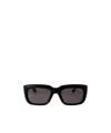Alexander Mcqueen Floating Skull Square-frame Sunglasses In Black