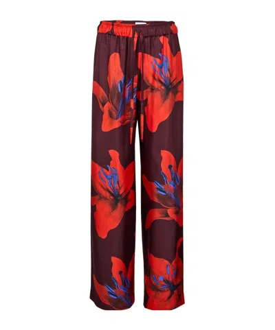 Alexander Mcqueen Floaty Trousers In Burgundy