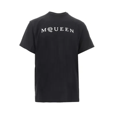 ALEXANDER MCQUEEN FLOCKED LOGO T-SHIRT