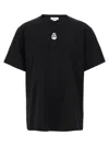 Alexander Mcqueen Mcqueen Flocked 'skull' T Shirt In Multicolor